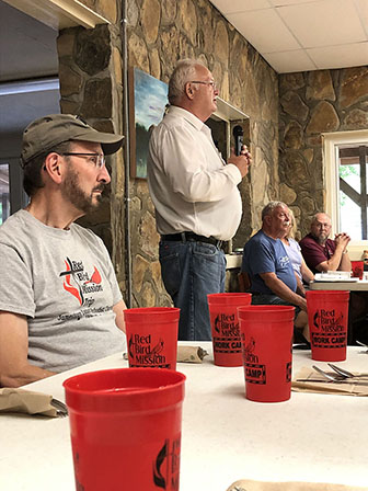 Martin Talks to All Groups Before Each Meal